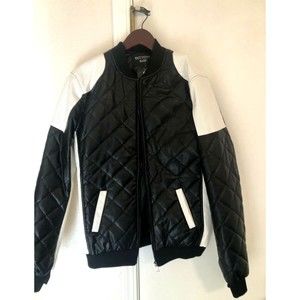 West Street HAKU Jacket Men's Black and White Motorcycle Jacket Size L